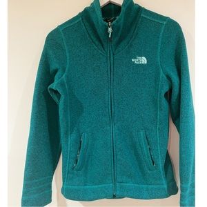 North Face Knit Full Zippered High Color Jacket. Size Small